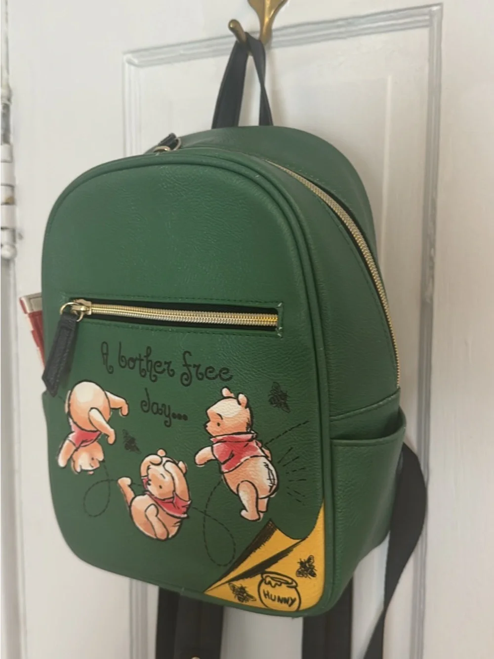 Danielle Nicole Green Winnie the Pooh Mini Backpack with Gold Hardware